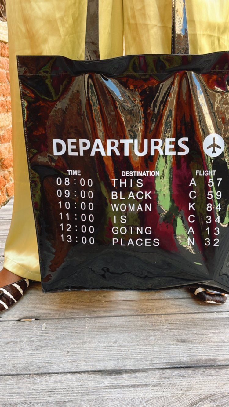 Departures Tote in Vinyl