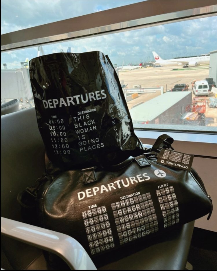 Departures Tote in Vinyl